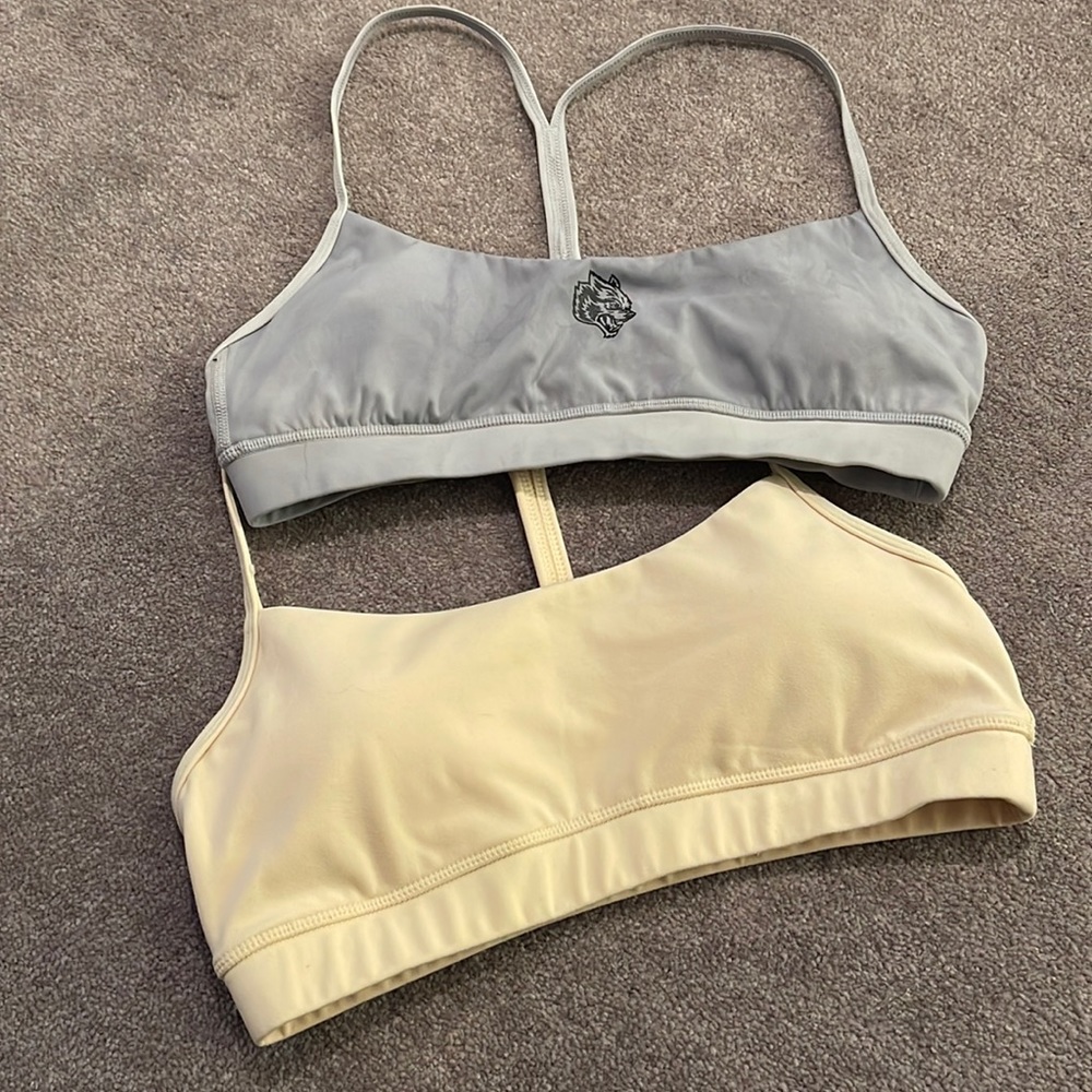 Darc Sport Gray and Cream Double Pack Sports Bras